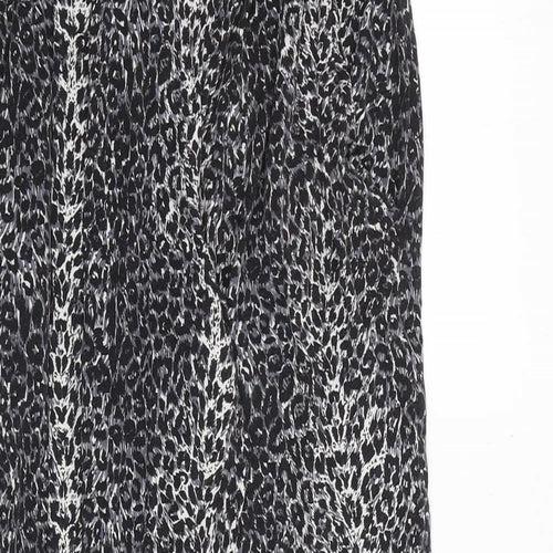 Oasis Womens Grey Animal Print Viscose Harem Trousers Size XS Regular - Leopard Print