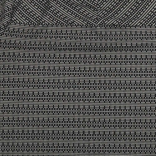 River Island Mens Black Geometric Polyester T-Shirt Size 2XL Crew Neck