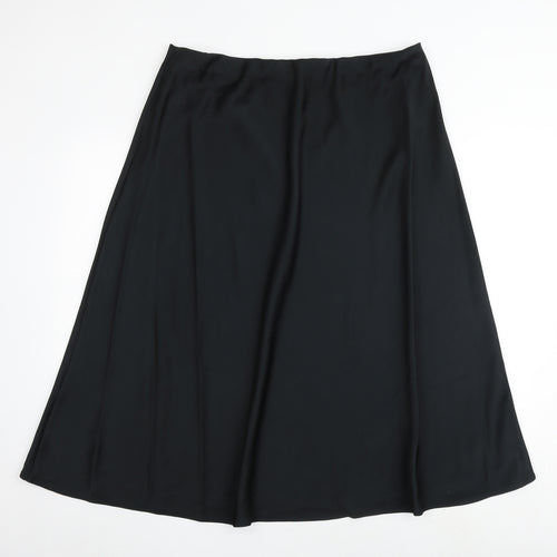 Marks and Spencer Womens Black Polyester Swing Skirt Size 18