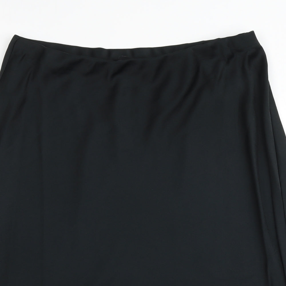 Marks and Spencer Womens Black Polyester Swing Skirt Size 18