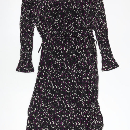 Marks and Spencer Womens Multicoloured Geometric Polyester A-Line Size 18 Round Neck Tie