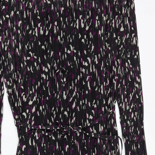 Marks and Spencer Womens Multicoloured Geometric Polyester A-Line Size 18 Round Neck Tie