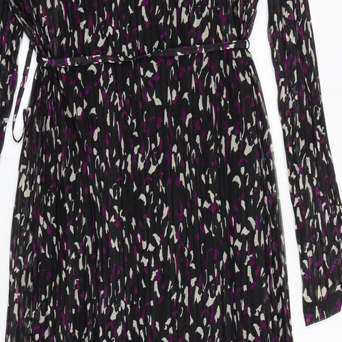 Marks and Spencer Womens Multicoloured Geometric Polyester A-Line Size 18 Round Neck Tie