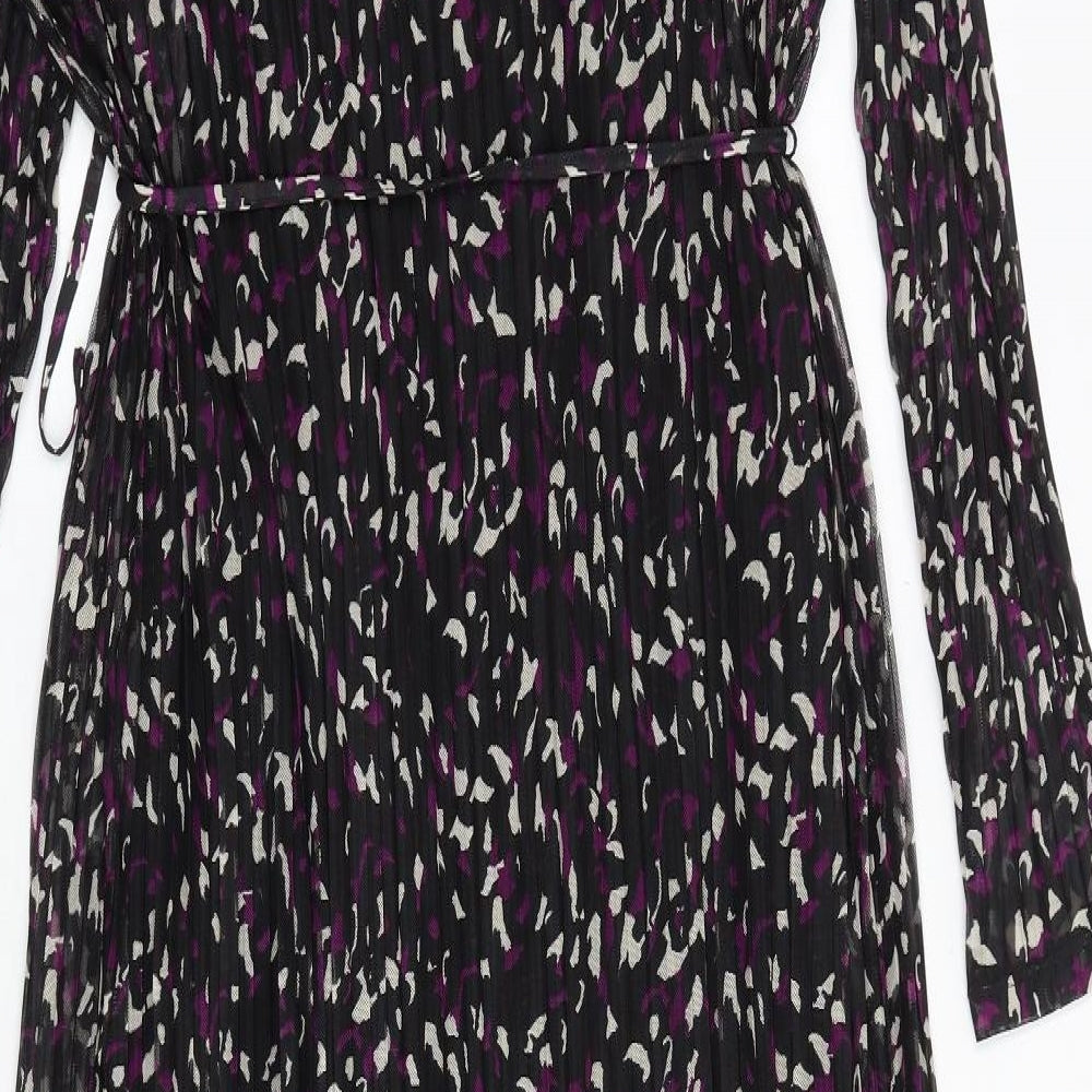 Marks and Spencer Womens Multicoloured Geometric Polyester A-Line Size 18 Round Neck Tie