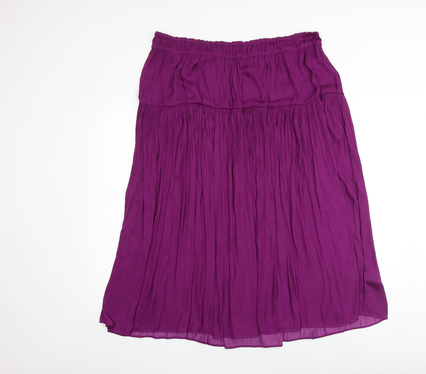Marks and Spencer Womens Purple Polyester Swing Skirt Size 18