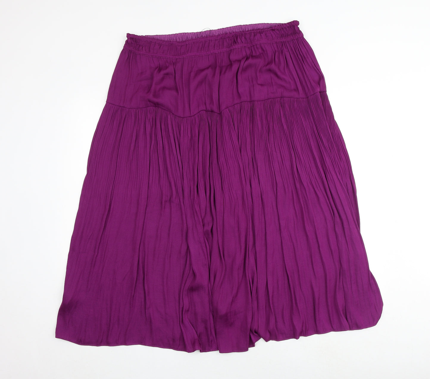 Marks and Spencer Womens Purple Polyester Swing Skirt Size 18