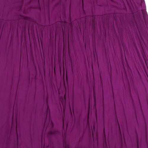 Marks and Spencer Womens Purple Polyester Swing Skirt Size 18