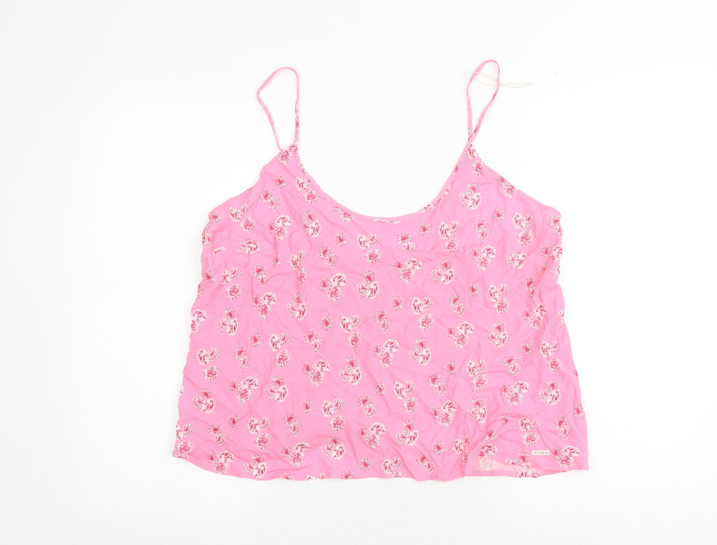 Marks and Spencer Womens Pink Floral Viscose Camisole Tank Size 18 Scoop Neck