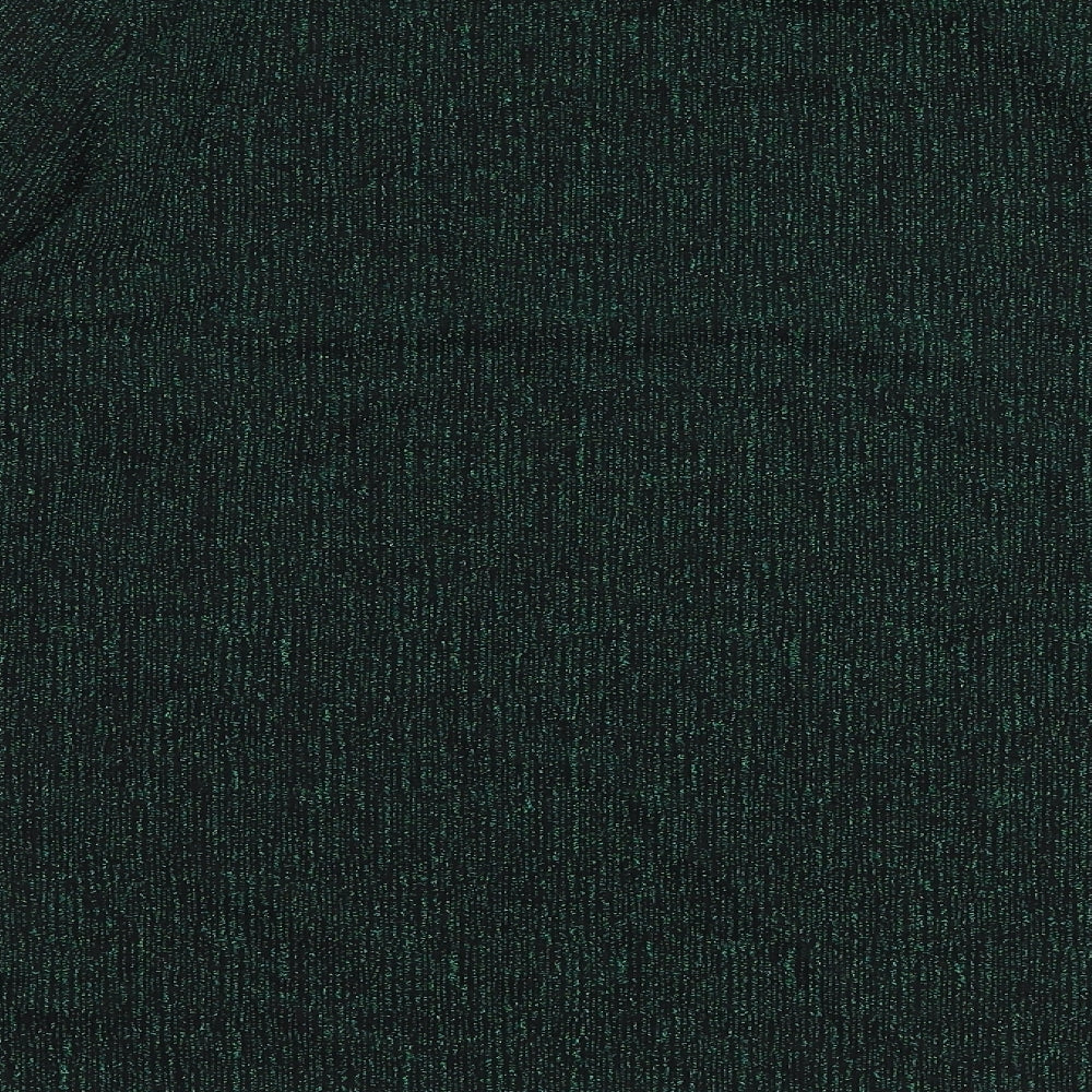 Autograph Womens Green Polyacrylate Fibre Basic T-Shirt Size 12 Round Neck