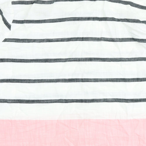 Marks and Spencer Womens Multicoloured Striped 100% Cotton Basic Button-Up Size 22 Collared