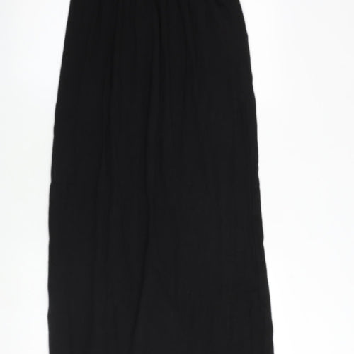 Miss Selfridge Womens Black 100% Cotton Maxi Size 14 Off the Shoulder Pullover