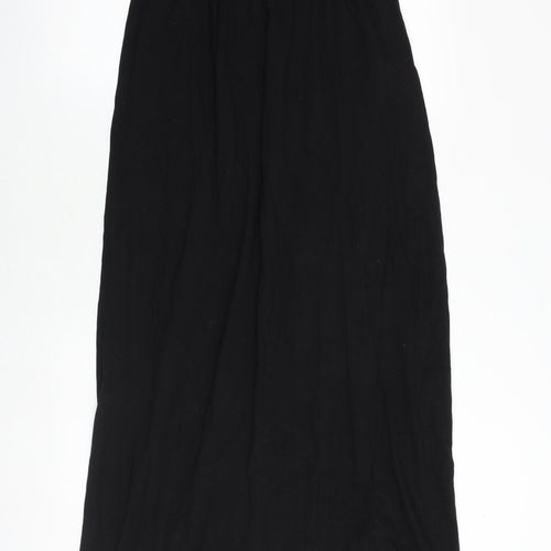 Miss Selfridge Womens Black 100% Cotton Maxi Size 14 Off the Shoulder Pullover