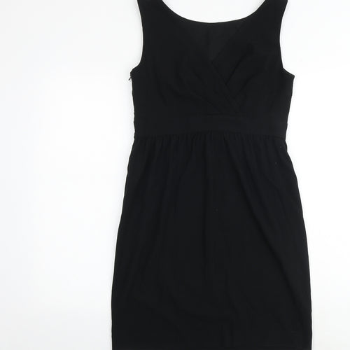 N.W.3 Womens Black Polyester A-Line Size 10 Round Neck Zip