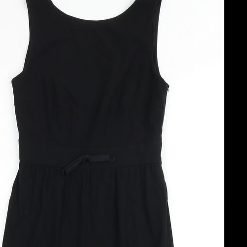N.W.3 Womens Black Polyester A-Line Size 10 Round Neck Zip