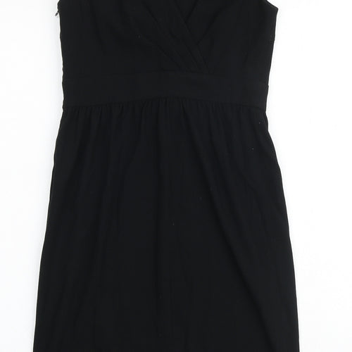 N.W.3 Womens Black Polyester A-Line Size 10 Round Neck Zip