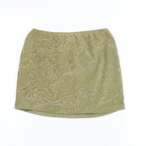 Motel Womens Multicoloured Geometric Polyester Mini Skirt Size S