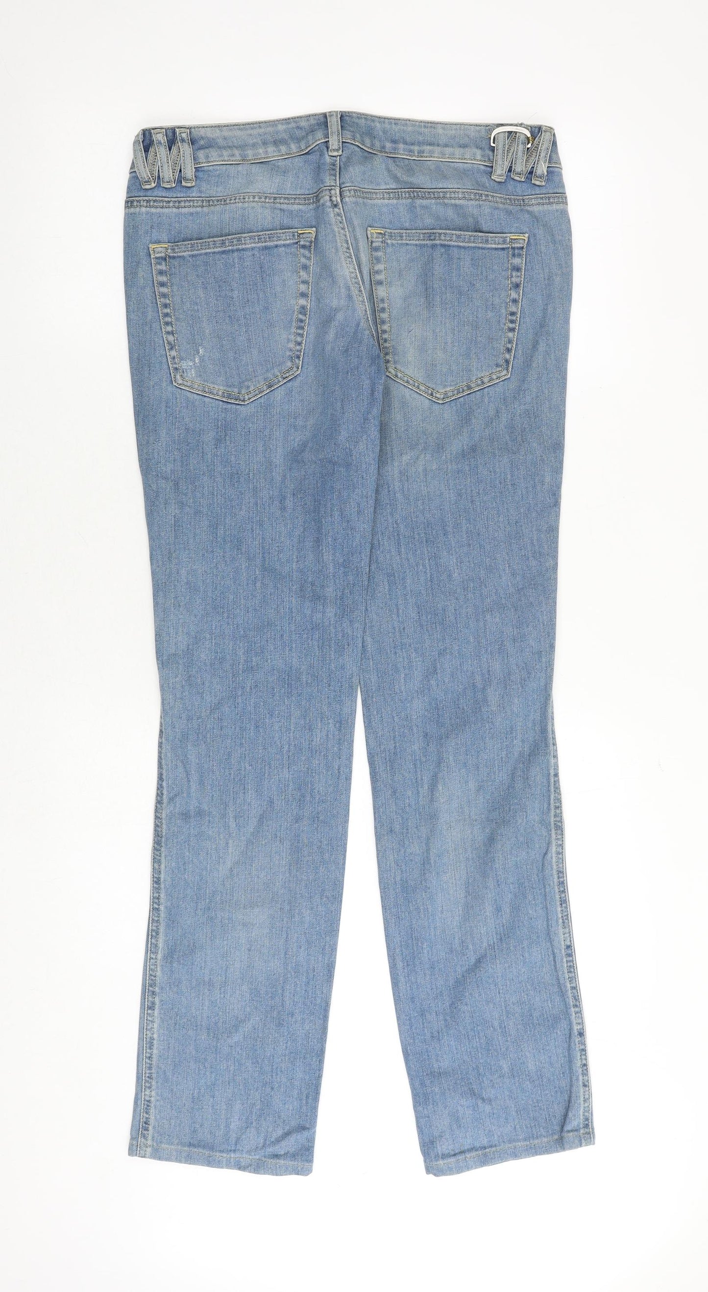 Diesel Womens Blue Cotton Straight Jeans Size 32 in L32 in Regular Button