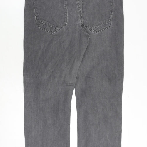 Autograph Mens Grey Cotton Straight Jeans Size 34 in L29 in Regular Zip