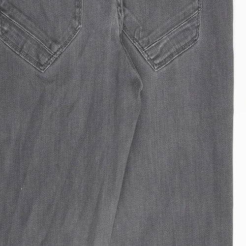 Autograph Mens Grey Cotton Straight Jeans Size 34 in L29 in Regular Zip