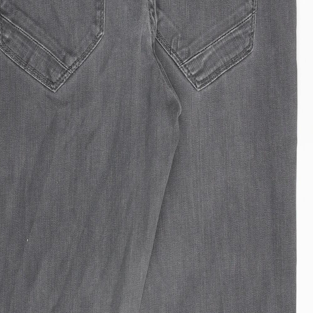 Autograph Mens Grey Cotton Straight Jeans Size 34 in L29 in Regular Zip