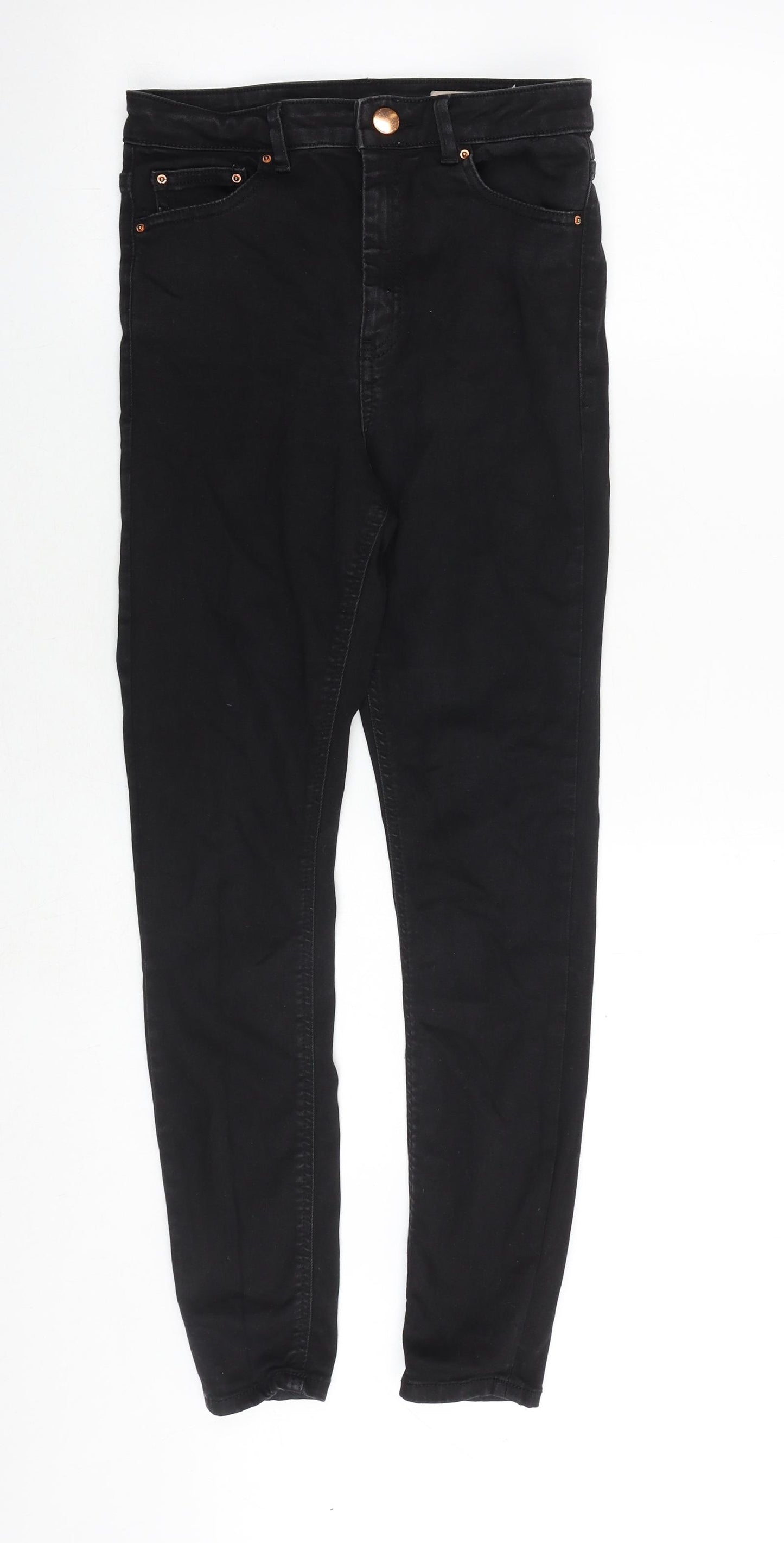 ASOS Womens Black Cotton Skinny Jeans Size 28 in Slim Zip