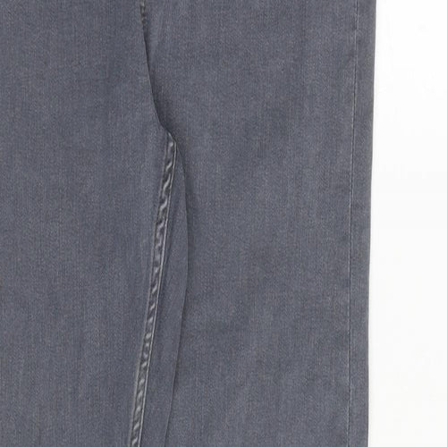 Topshop Womens Grey Cotton Skinny Jeans Size 30 in Regular Zip