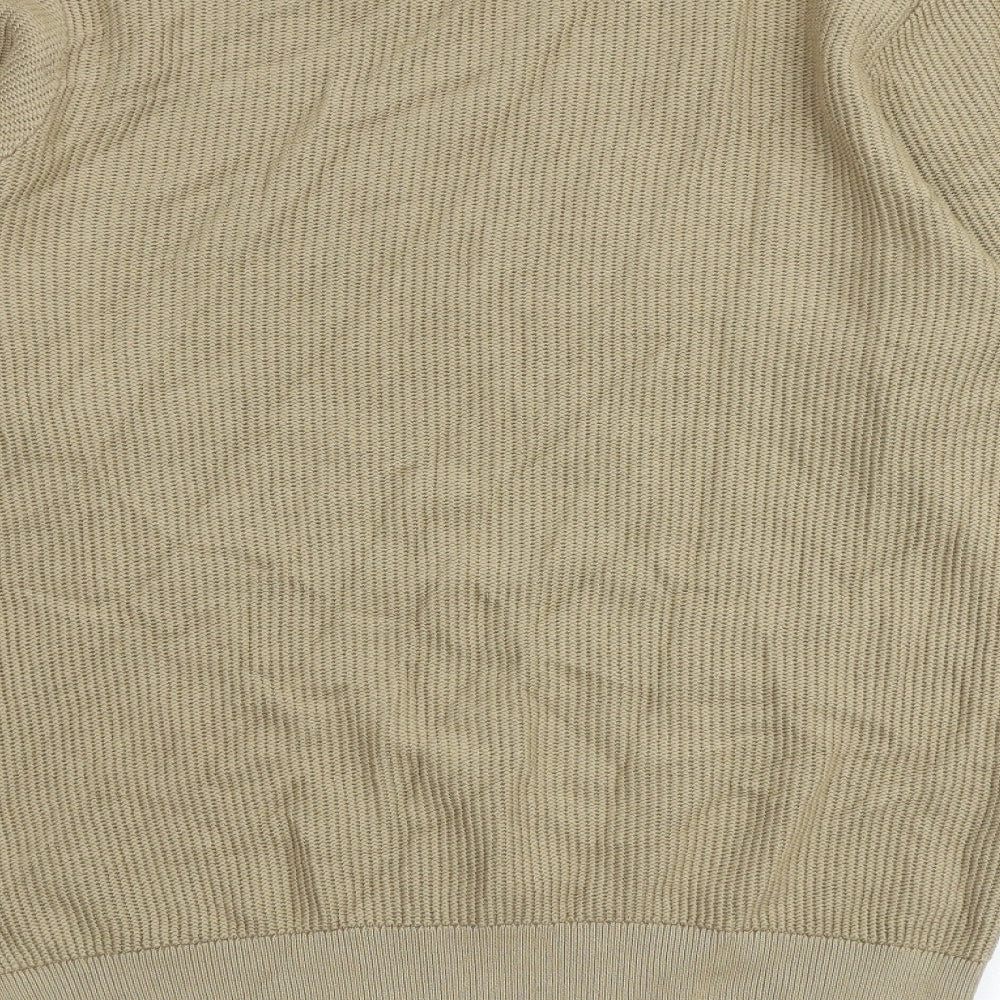 Autograph Mens Brown Round Neck Cotton Pullover Jumper Size M Long Sleeve