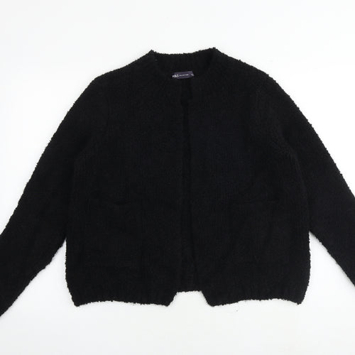 Marks and Spencer Womens Black V-Neck Acrylic Cardigan Jumper Size M