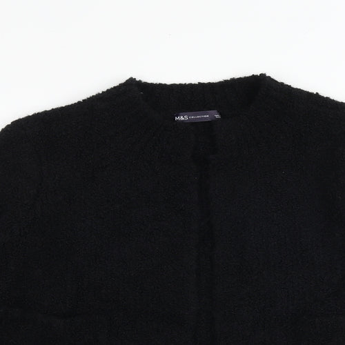 Marks and Spencer Womens Black V-Neck Acrylic Cardigan Jumper Size M