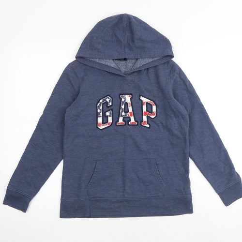 Gap Womens Blue Cotton Pullover Hoodie Size S Pullover