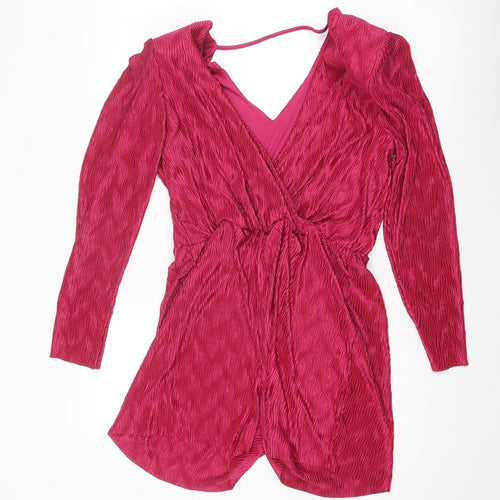 Only Womens Pink Polyester Playsuit One-Piece Size XL Pullover