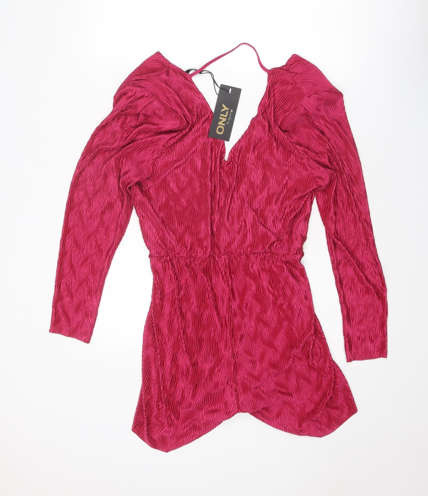 Only Womens Pink Polyester Playsuit One-Piece Size XL Pullover