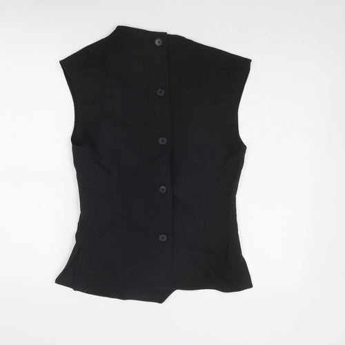 Zara Womens Black Polyester Basic Tank Size XS Round Neck