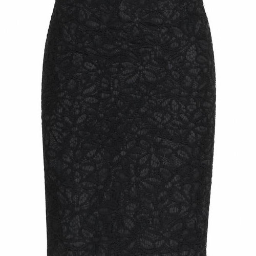 Autograph Womens Black Floral Polyester Straight & Pencil Skirt Size 10 Zip