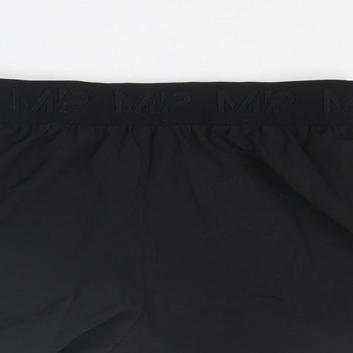 Myprotein Womens Black Polyester Athletic Shorts Size M Regular Drawstring