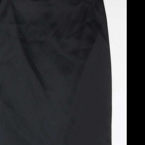 AMARANTO Womens Black Paisley Polyester Straight & Pencil Skirt Size 10 Zip