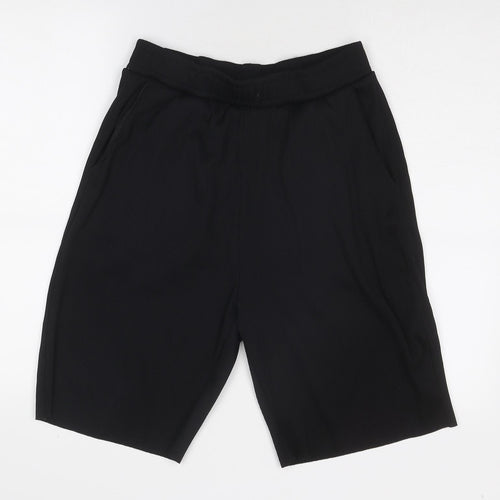 Bershka Womens Black Polyester Sweat Shorts Size M Regular Pull On