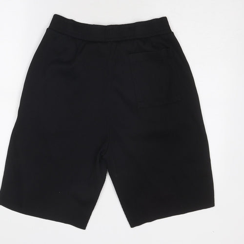 Bershka Womens Black Polyester Sweat Shorts Size M Regular Pull On