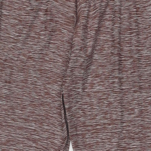 HIIT Womens Brown Geometric Polyester Compression Leggings Size M Regular Pullover