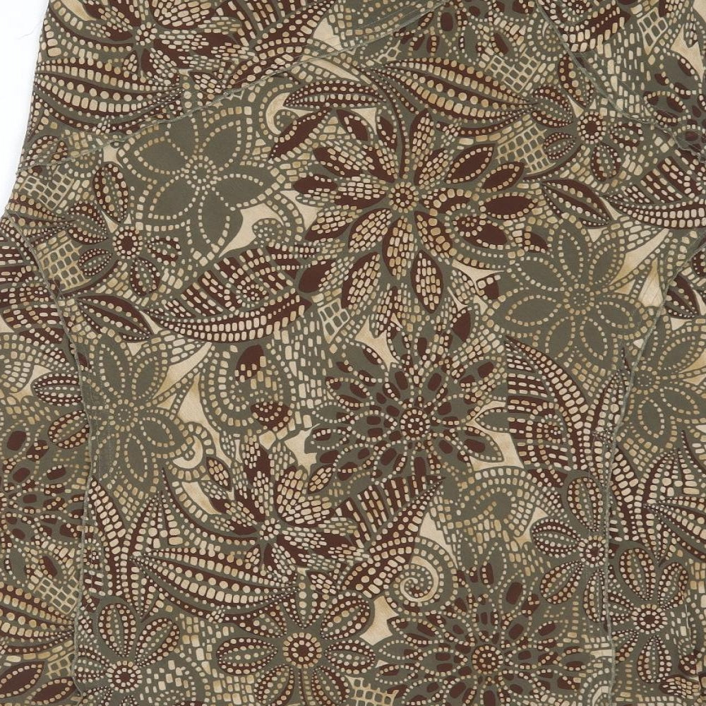 Per Una Womens Multicoloured Floral Viscose Swing Skirt Size 16