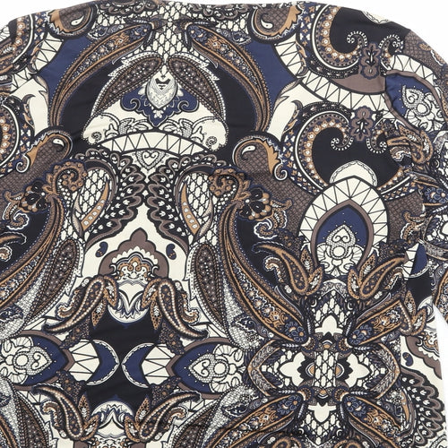 Roman Womens Multicoloured Paisley Polyester Basic Blouse Size 18 Scoop Neck - Embellished Neckline