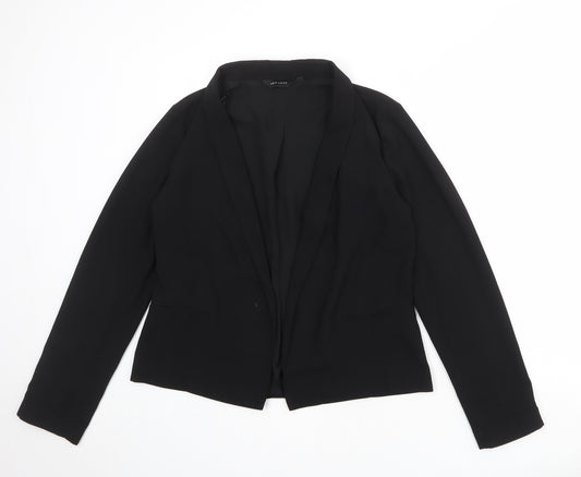 New Look Womens Black Polyester Jacket Blazer Size 12 - Open