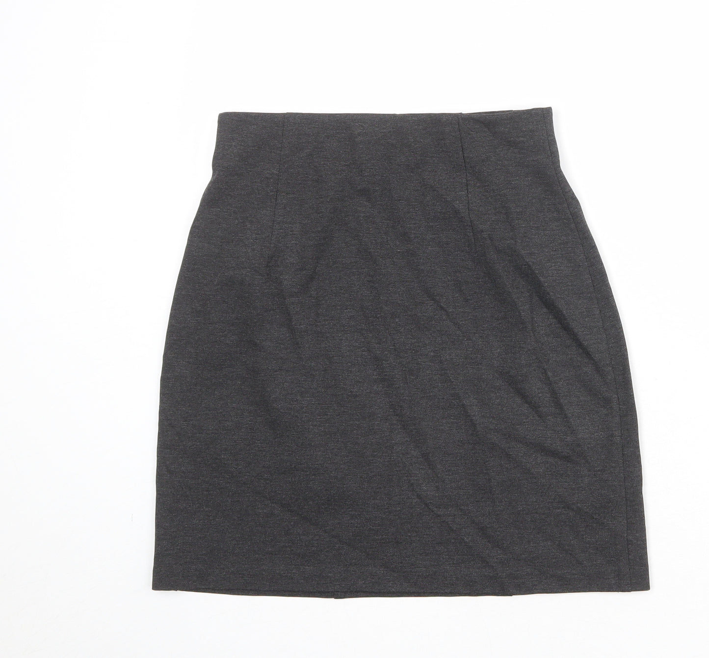 Marks and Spencer Womens Grey Viscose A-Line Skirt Size 8