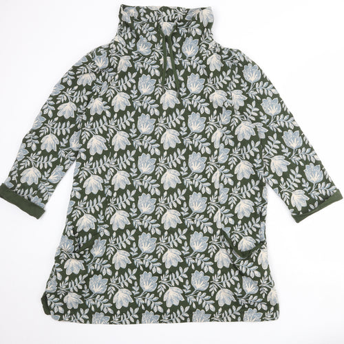 Seasalt Womens Green Floral Cotton Pullover Sweatshirt Size 20 Pullover