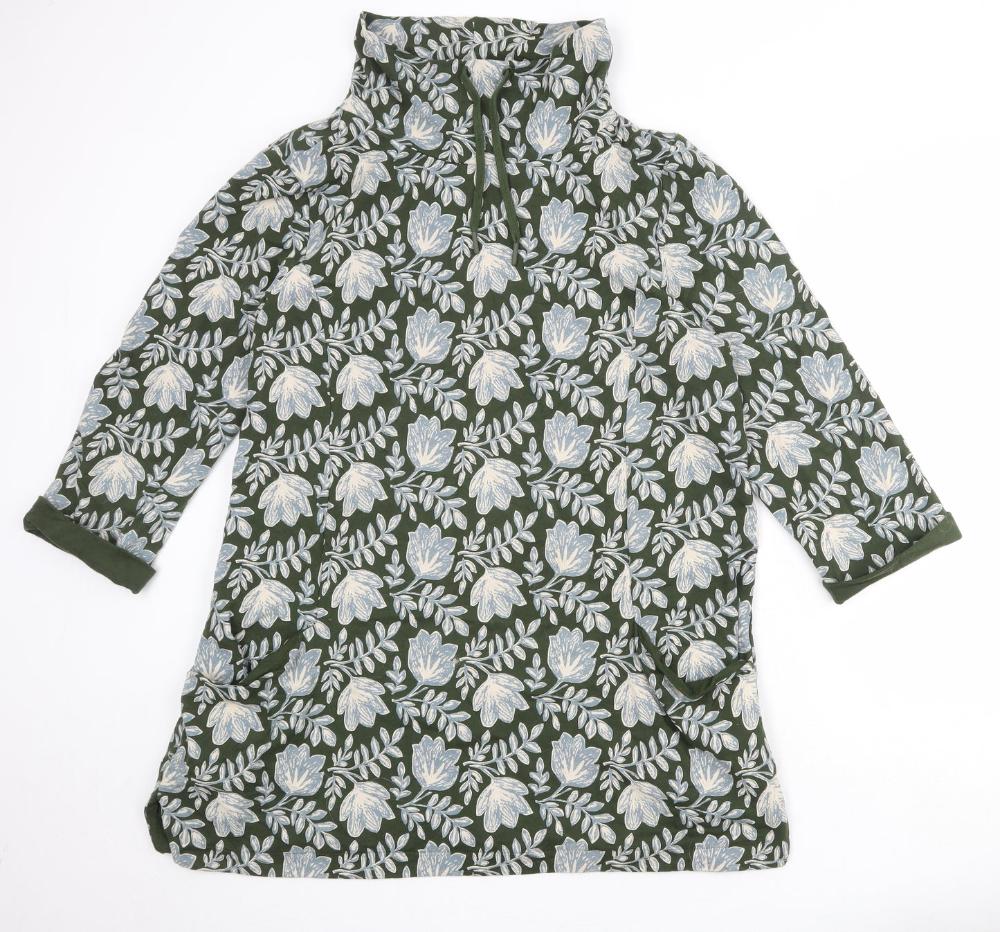 Seasalt Womens Green Floral Cotton Pullover Sweatshirt Size 20 Pullover