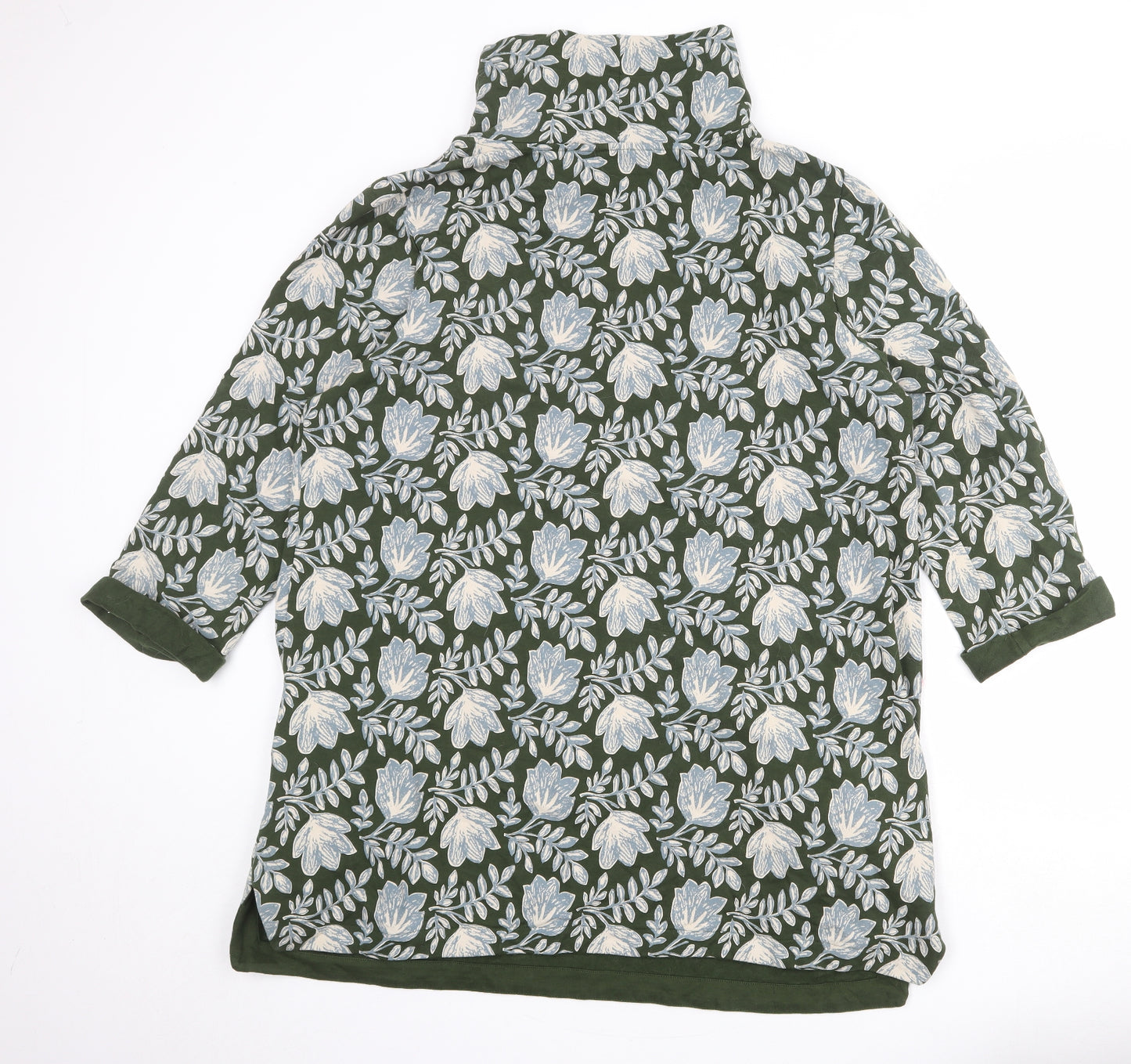Seasalt Womens Green Floral Cotton Pullover Sweatshirt Size 20 Pullover