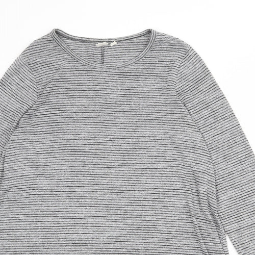 Gap Womens Grey Striped Polyester Jumper Dress Size XL Round Neck Pullover