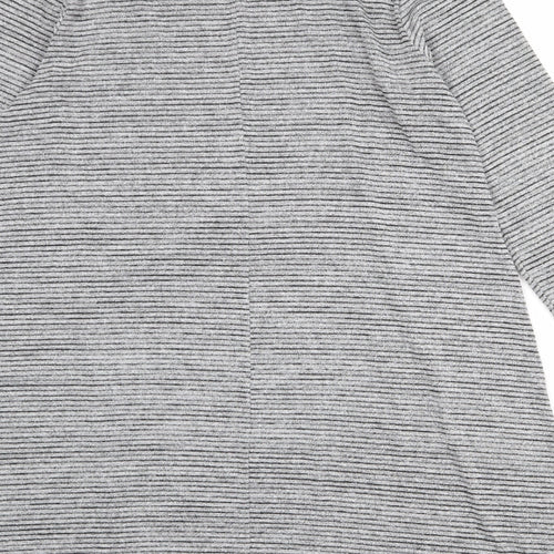 Gap Womens Grey Striped Polyester Jumper Dress Size XL Round Neck Pullover