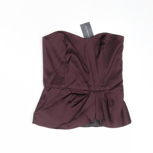 French Connection Womens Purple Viscose Cropped Tank Size 8 Sweetheart