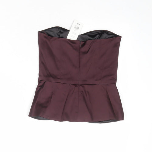 French Connection Womens Purple Viscose Cropped Tank Size 8 Sweetheart